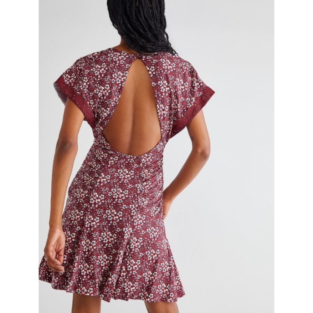 Free People Sweet Talker Floral 90s Mini Dress Size Large - Picture 4 of 12